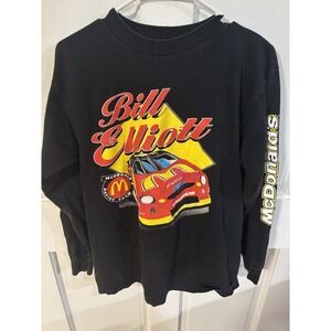 90s VTG BILL ELLIOTT MCDONALDS Racing Team T Shirt Size M Ford Taurus NASCAR